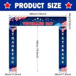 3 Pcs Veterans Day Decorations, Thank You Veterans Banner Veteran's Day Porch Banner Happy Veterans Day Yard Sign Veterans Thank You Flag Memorial Day Patriotic Decorations for Outdoor Garden
