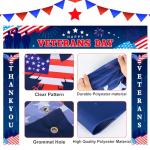 3 Pcs Veterans Day Decorations, Thank You Veterans Banner Veteran's Day Porch Banner Happy Veterans Day Yard Sign Veterans Thank You Flag Memorial Day Patriotic Decorations for Outdoor Garden