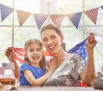 4th of July Patriotic Earrings, USA Patriotic Dangle Earrings, American Flag Earrings, Stars & Stripes Earring, Independence Day Stud Dangle Drop, Red White and Blue Earrings Hook Fashion Jewelry Gift for Women (Style-E)