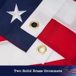 American Flags for Outside 3 x 5 FT, 100% Polyester Heavy Duty US Flag for High Wind Outdoor, Fade Resistant & Waterproof USA Flag with Embroidered Stars, Sewn Stripes, Brass Grommets