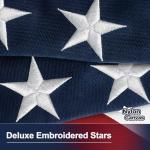Nylon Canvas American Flag 3x5 FT for Outside Luxury TearProof Series, Premium USA Flag 3x5 FT 600D Longest Lasting, Sturdy High Wind Heavy Duty US Flag 600D with Embroidered Stars, Brass Grommets, Sewn Stripes