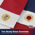 Nylon Canvas American Flag 3x5 FT for Outside Luxury TearProof Series, Premium USA Flag 3x5 FT 600D Longest Lasting, Sturdy High Wind Heavy Duty US Flag 600D with Embroidered Stars, Brass Grommets, Sewn Stripes