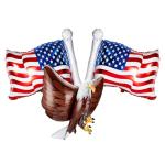 Eagles Balloons And American Flag Balloon, 4th Of July Balloons For 4th Of July Decorations, Patriotic Decorations, Eagles Decoration