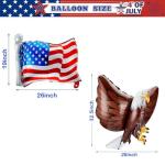 Eagles Balloons And American Flag Balloon, 4th Of July Balloons For 4th Of July Decorations, Patriotic Decorations, Eagles Decoration