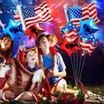 Eagles Balloons And American Flag Balloon, 4th Of July Balloons For 4th Of July Decorations, Patriotic Decorations, Eagles Decoration