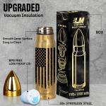 Limima American Flag Stainless Steel Tumbler – 17oz Vacuum Insulated Tumbler with Black USA Flag Design – Patriotic Christmas, Birthday & Retirement Gifts for Veterans, Military, Police, Firefighters