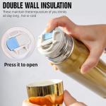 Limima American Flag Stainless Steel Tumbler – 17oz Vacuum Insulated Tumbler with Black USA Flag Design – Patriotic Christmas, Birthday & Retirement Gifts for Veterans, Military, Police, Firefighters