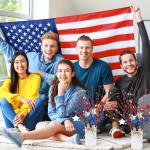 SiliFine 2 Sets Veterans Day Centerpieces for Tables Red White and Blue American Patriotic Flowers Decorations Include 11.81 Inch Artificial Berry Stem Stars Picks and Vase for Home Office