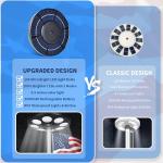 MXQMKL 20FT Heavy Duty Solar Flag Pole Kit,12 Gauge Flag Pole for Outside House Thick Aluminum Flagpole with 136 LED Light & 3x5 American Flag for Outside Ip67 Waterproof,Black