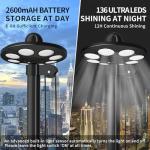 MXQMKL 20FT Heavy Duty Solar Flag Pole Kit,12 Gauge Flag Pole for Outside House Thick Aluminum Flagpole with 136 LED Light & 3x5 American Flag for Outside Ip67 Waterproof,Black