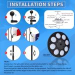 MXQMKL 20FT Heavy Duty Solar Flag Pole Kit,12 Gauge Flag Pole for Outside House Thick Aluminum Flagpole with 136 LED Light & 3x5 American Flag for Outside Ip67 Waterproof,Black