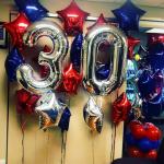 Blue Red Star Balloons, 18 Inch 12Pcs Navy Blue Red and Metallic Silver Stars Shape Foil Balloons, Helium Pentagram Balloon for Kids Cartoon Birthdays Graduation Baseball 4th of July Independence Day