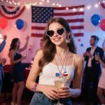 4th of July Bulk Patriotic Party Accessories.Independence Day Supplies Include Patriotic Sunglasses Drop Earrings Necklaces Bracelets.Red White Blue Party Accessories and Memorial Day Parades Supplies