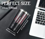 Onebttl Personalized Gifts for Men, Initial Birthday Gifts for Dad, Grandpa, Uncle, Brother, Friends, American Flag Tumbler - 20oz Insulated Stainless Steel Tumbler - J