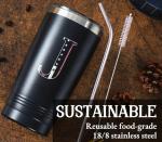 Onebttl Personalized Gifts for Men, Initial Birthday Gifts for Dad, Grandpa, Uncle, Brother, Friends, American Flag Tumbler - 20oz Insulated Stainless Steel Tumbler - J