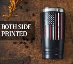 Onebttl Personalized Gifts for Men, Initial Birthday Gifts for Dad, Grandpa, Uncle, Brother, Friends, American Flag Tumbler - 20oz Insulated Stainless Steel Tumbler - J