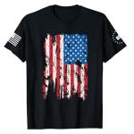 XLIEVO 4th of July Shirts Men:USA American Flag Patriotic Independence Day Higher Quality Short Sleeve T-Shirt