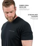 Gymreapers American Reaper Moisture Wicking T-Shirts for Men - Workout Gym Shirts - Running Athletic Tees & Dry Fit Tshirt Black