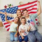 4th of July Tiered Tray Decor Wooden Star Set, 3 Pcs Memorial Day Table Decorations, Rustic Patriotic Tabletop Home Decor, Red White and Blue Decorations for Home (Retro)