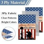 Memorial Day Garden Flag 12x18 Inch Double Sided Always Remember Our Heroes 4th of July Independence Day Patriotic Garden Flags for Outside Yard Sign Outdoor Garden Holiday Decoration
