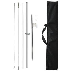 CUSTOMTREND Feather Flag Pole Kit Fits 8FT Swooper Flags, 11FT Tall Aluminum Flagpole Set with Heavy Duty Ground Spike for Business Advertising Flags Custom Feather Flag