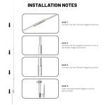 CUSTOMTREND Feather Flag Pole Kit Fits 8FT Swooper Flags, 11FT Tall Aluminum Flagpole Set with Heavy Duty Ground Spike for Business Advertising Flags Custom Feather Flag