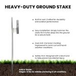 CUSTOMTREND Feather Flag Pole Kit Fits 8FT Swooper Flags, 11FT Tall Aluminum Flagpole Set with Heavy Duty Ground Spike for Business Advertising Flags Custom Feather Flag