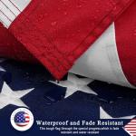 American Flag 4x6 Ft for Outside, Heavy Duty Nylon US Flags for High Wind Outdoor, Fade Resistant and Waterproof USA Flag with Embroidered Stars, Sewn Stripes, Brass Grommets