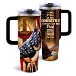 DUUV American Flag Tumbler 40 Oz, Stainless Steel Insulated Mug, Patriotic Travel Mug for Men Dad Him Veterans USA Fans, Gifts for Independence Day Christmas Thanksgiving Birthday, 1PCS