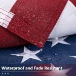 American Flag for Outside 4x6 Ft - TearProof Series Outdoor Use US Flags - Long Lasting, Fade Resistant - Thick Spun Polyester USA Banner - High Wind United States Flag - Embroidered Stars, Sewn Stripes, Brass Grommets