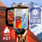 DUUV American Flag Tumbler 40 Oz, Stainless Steel Insulated Mug, Patriotic Travel Mug for Men Dad Him Veterans USA Fans, Gifts for Independence Day Christmas Thanksgiving Birthday, 1PCS