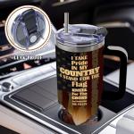 DUUV American Flag Tumbler 40 Oz, Stainless Steel Insulated Mug, Patriotic Travel Mug for Men Dad Him Veterans USA Fans, Gifts for Independence Day Christmas Thanksgiving Birthday, 1PCS