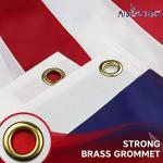 American Flag 4x6 Ft for Outside, Heavy Duty Nylon US Flag for High Wind, Durable Embroidered Stars, Sewn Stripes, Brass Grommets, Fade Resistant Waterproof USA Flags