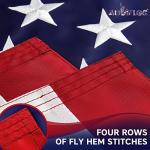 American Flag 4x6 Ft for Outside, Heavy Duty Nylon US Flag for High Wind, Durable Embroidered Stars, Sewn Stripes, Brass Grommets, Fade Resistant Waterproof USA Flags