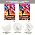 BlissYard Patriotic Memorial Day USA Honoring All Who Served Garden Flag 12x18 Inch Double Sided Soldiers Heroes Thank You Yard Banner for 4th of July Independence Veterans Day Outdoor Decorations