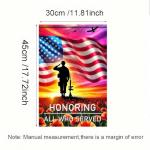 BlissYard Patriotic Memorial Day USA Honoring All Who Served Garden Flag 12x18 Inch Double Sided Soldiers Heroes Thank You Yard Banner for 4th of July Independence Veterans Day Outdoor Decorations