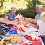 150 Pcs Veterans Day Party Decorations Star Shaped Plates and Cutlery Bags 9.45" Disposable Paper Plates Bulk Patriotic Red White Blue Tableware Set for Veterans Memorial Day, Serves 75 Guests