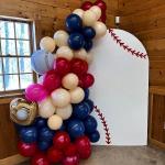 Red White Blue Balloons Arch Double Stuffed, Navy Blue Dark Ruby Red Balloons Garland kit, Matte White Metallic Gold Latex Balloon for Graduation Birthday 4th Of July Patriot Veterans Day Party Decor