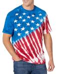 Liquid Blue Men's Plus-Size Stars and Stripes T-Shirt, Tie Dye, X-Large