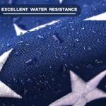 Premium 3×5 American Flag for Outside - Water Resistant Polyester Canvas, Durable Design, Embroidered Stars, Sewn Stripes, Brass Grommets, High Wind Permeability US Flag