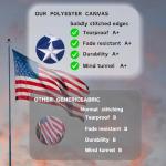 Premium 3×5 American Flag for Outside - Water Resistant Polyester Canvas, Durable Design, Embroidered Stars, Sewn Stripes, Brass Grommets, High Wind Permeability US Flag