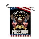 WENWELL 250 Years America Garden Flag,250th Anniversary USA Patriotic Banner Double-Sided with Eagle Design, 1776-2026 Commemorative, 12 x 18 Inch