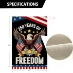 WENWELL 250 Years America Garden Flag,250th Anniversary USA Patriotic Banner Double-Sided with Eagle Design, 1776-2026 Commemorative, 12 x 18 Inch