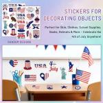 26 Sheets Fourth of July Temporary Tattoos–Patriotic USA Face & Body Stickers for Kids & Adults–Waterproof, Skin-Friendly Red White Blue Designs for 4th of July Independence Day, Parades & BBQ