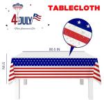 193pcs Patriotic Party Supplies, 24 Guests Veterans Day Tableware Set, 4th of July Plates Napkins American Flag Tablecloth Independence Thank You Veterans Party Decorations