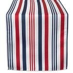 DII Patriotic Stripes Tabletop Collection, Stain Resistant & Waterproof, Table Runner, 14x72, Red, White, & Blue