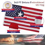 House Flag Pole With American Flag - Flagpoles Residential Kit with 5ft Tangle Free Metal Flag Pole,3x5 Embroidered US Flag,Holder Bracket,Heavy Duty Flag Poles for Outside House,Porch,Outdoor-Black
