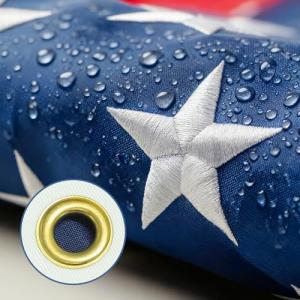 American Flag Heavy Duty 3X5-Premium American Flags for Outside 3X5,Water Resistant,Canvas Embroidered Stars,Brass Grommerts-US Flags For High Wind Outdoor