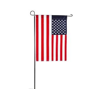 Evergreen Oversized Metal Outdoor Flag Stand 7-Feet Tall & 40-Inch Wide | Sturdy 5 lbs Solid Steel Black | Fits 3x5 and Smaller American Flag and Seasonal | Home Garden Planter House Décor