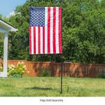 Evergreen Oversized Metal Outdoor Flag Stand 7-Feet Tall & 40-Inch Wide | Sturdy 5 lbs Solid Steel Black | Fits 3x5 and Smaller American Flag and Seasonal | Home Garden Planter House Décor